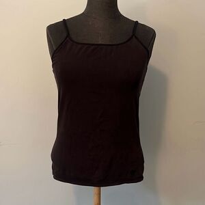 Limited Too Women's Black Square Neck Spaghetti Strap Tank Top Size 16